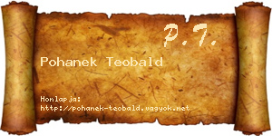 Pohanek Teobald névjegykártya